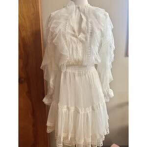 Spell Grace Tulle Mini Dress White Ivory Wedding Bridal Boho